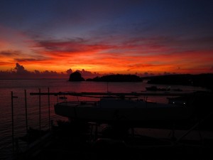 Sunset from the balcony