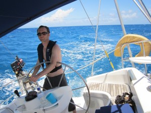 Joe at the helm