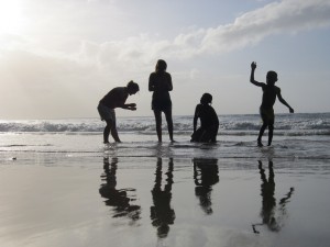 Rachel's birthday on the beach