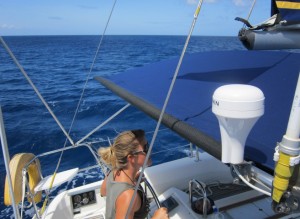 Rachel enjoying sailing at last :)