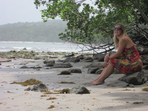 Rachel on the beach